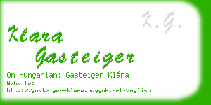 klara gasteiger business card